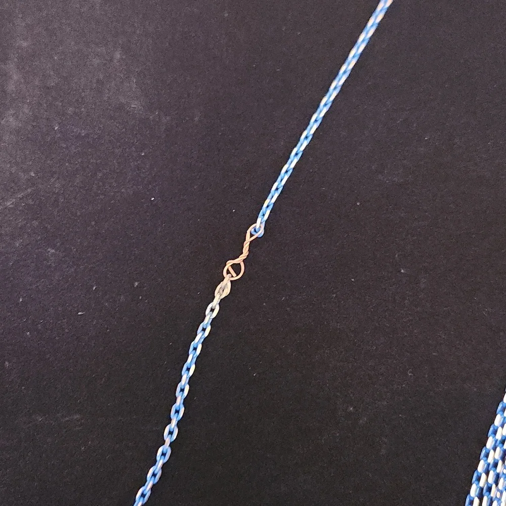 Cara NY necklace blue gold shimmer flex multi-strand